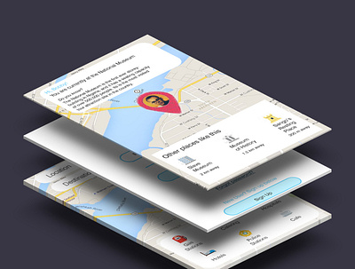 MyTour Isometric Perspective Mock Up app design ui ux