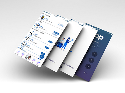 Qoop app mockup app design ui ux