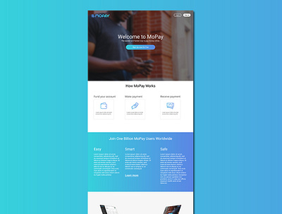 MoPay web homepage design logo minimal ui ux web website