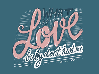 What Is Love applepencil blue chalk design drawing hand drawn illustration lettering love pink procreate type typography white