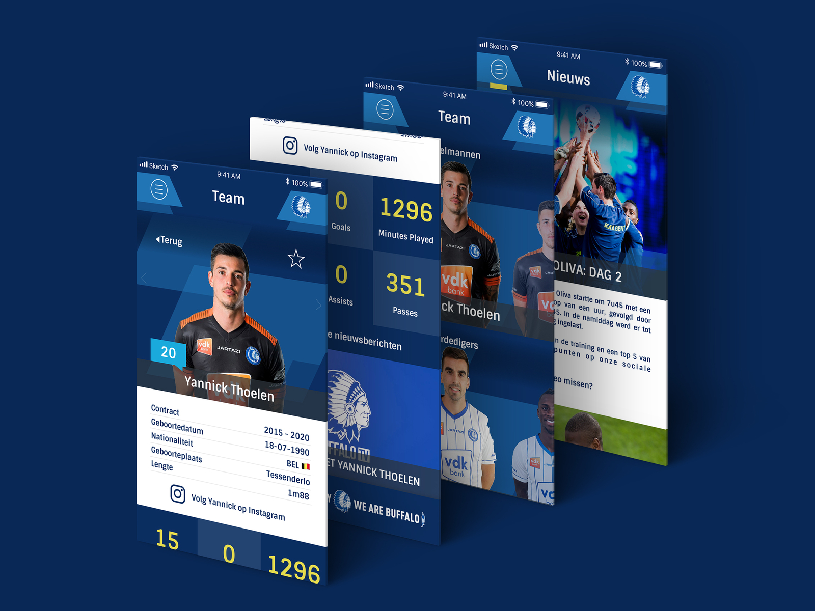 K.A.A. Gent Mobile App Concept by Laura Liivo on Dribbble