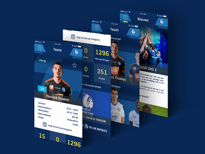 K.A.A. Gent Mobile App Concept app belgium concept design design fanarena football gent ghent kaa mobile mobileui sketch sports branding sports design uidesign