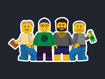 Cropster Founders as LEGO Characters apparel character character design design flat design illustration illustrator lego parody vector