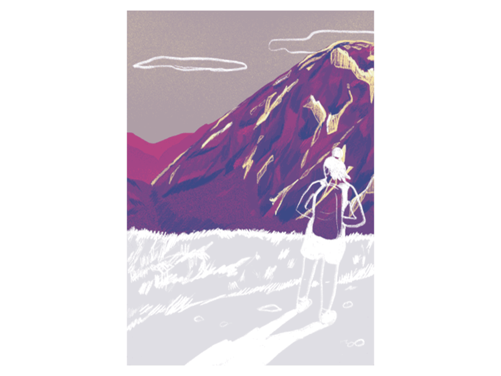 Windy animation applepencil design drawing gif hiking illustration mountains procreate travel