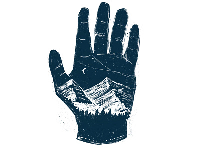 One With the Mountains design drawing hand hand drawn illustration mountains procreate raster sketch