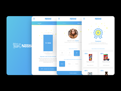Nestle app proposal app art direction interaction interface mobile nestle onboarding profile sign up ui uidesign ux design