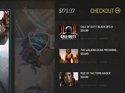 Premium Game Store Shopping Cart