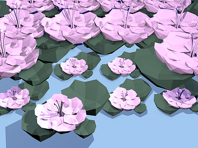 LowPoly 3d 3dmodeling animation c4d cinema4d flowers illustration low poly lowpoly