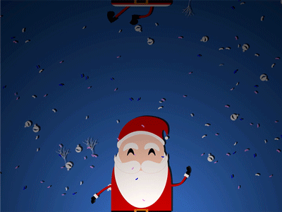 santa's still poppin' around 2d animation character cycle gif illustration loop motion motiongraphics