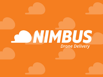 Nimbus brand branding cloud delivery drone logo mark nimbus type typography