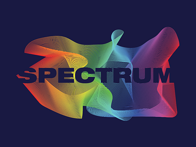 Spectrum abstract font form gradient gradients line rgb spectrum text typography word