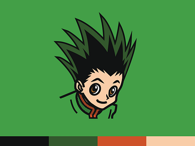 Gon Freecss anime character freecs gon halftone hunter illustration line shading x