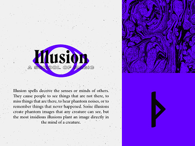 Illusion brutalist dragons dungeons icon illusion mage magic schools spell typography wizard