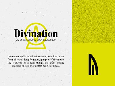 Divination brutalist divination dragons dungeons icon mage magic schools spell typography wizard