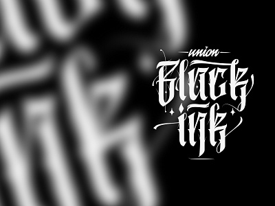 Logo for tattoo studio "Black Ink" calligraphy chicano design lettering logoconcept logocreator logodesign tattoo design tattoostudio typism лого логотип