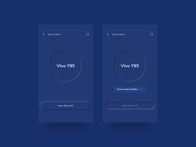 Device ID register Neomorphism android neomorphism product design uidesign uiux