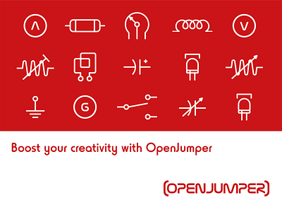 OPENJUMPER Graphic Element icon design intelligent hardware logo