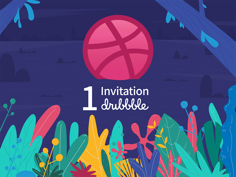 1 Dribbble Invite ui