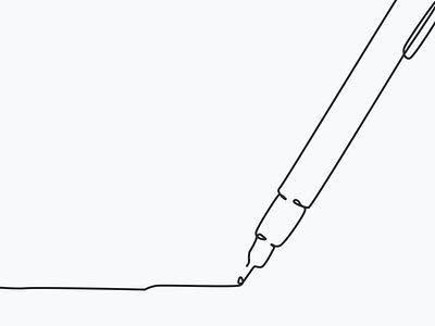 Pen illustration continuous line illustration minimal one line drawing pen simple