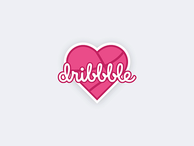 Love dribbble - Sticker Mule design