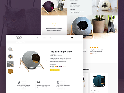 Classy cat furniture – product page cat concept designer e commerce ecommerce furniture interior minimal product ui ux website