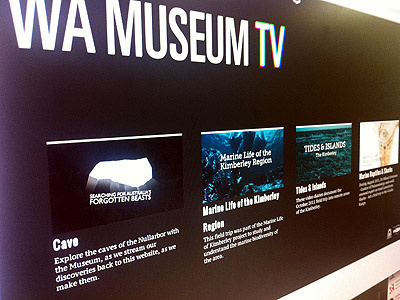 WA Museum TV museum touch screen wam