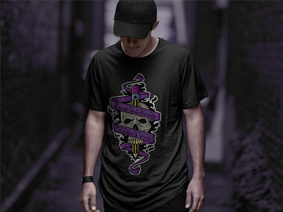 Skull and Pencil - aberant_clothing aberant apparel artist clothing brand creative clothing designer t shirt illustration offbeat pencil purple skull spade streetwear subculture t shirt illustration t shirt mockup t shirt print tshirt design urban vector