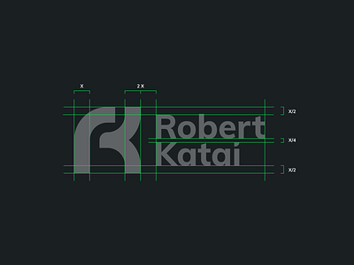 RK Monogram Logo - Layout Grid