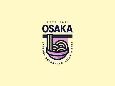 Osaka - Full color version asian cookery asian food brand mark design food logo logo collection logo design logotype mark restaurant restaurant logo vector