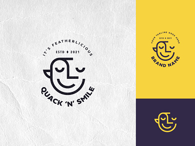 Quack 'n' Smile brand mark branding icosaedru logo logo design logoflow logoinspirations logotype minimal modern quack smile symbol vector