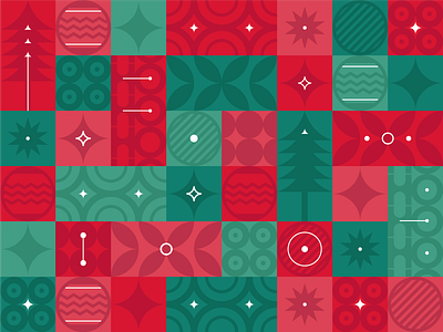Geometric Holiday Pattern - weekly warmup abstract branding branding pattern challenge christmas vibes design dribbble weekly warmup geometric pattern gifts holiday packaging holiday pattern illustration packaging pattern design vector weekly warmup winter theme wrapping paper