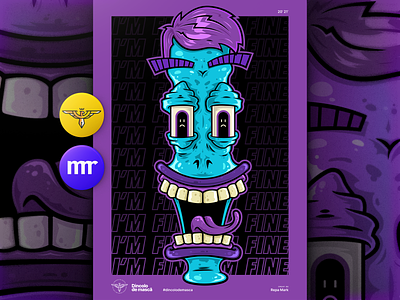 "Behind the mask" dope illustration aberant clothing bold bold colors branding cartoon community event design digital drawing fat gnarly graphic design illustration ldd mrr stylish thick lines trippy urban vector vibrant