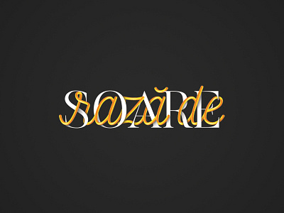 raza de Soare cool colors depth interlaced lettering playful practice ray of sunshine razadesoare sun