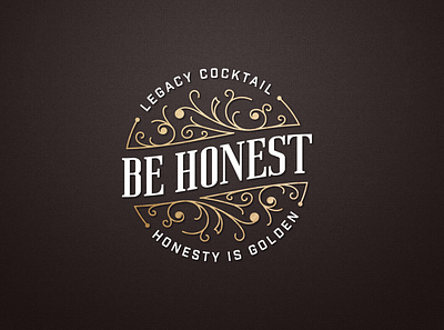 Be Honest Legacy Cocktail bacardi be honest cocktails floral identity legacy logo design minimal modern serif