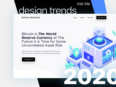 Bitcoin landing page design bitcoin clean design dribbble illustration landing page design landingpage photoshop simple ui ux webdesign