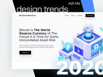 Bitcoin landing page design