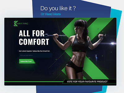 Landing page for gym ecommerce
