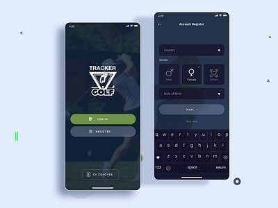 Golf app ui design