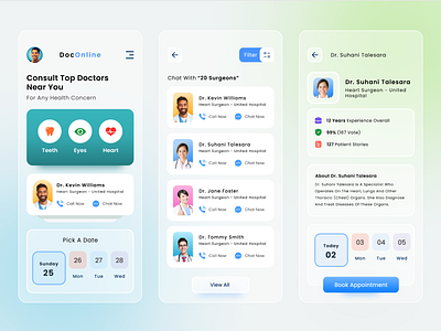 Medical Mobile app Ui