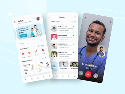 Doctor Appointment Mobile app app appointment clean color doctor doctor appointment mobile app ui ux