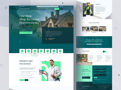 Home improvement Agency landing page agency landing page design home landing page website