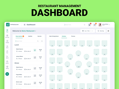 Restaurant Management System VOL 1 analytics dashboard design figma menu management operations orders reports reservations restaurant management staff management ui user interface