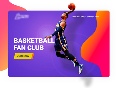 Basketball Website branding clean color design photoshop ui website