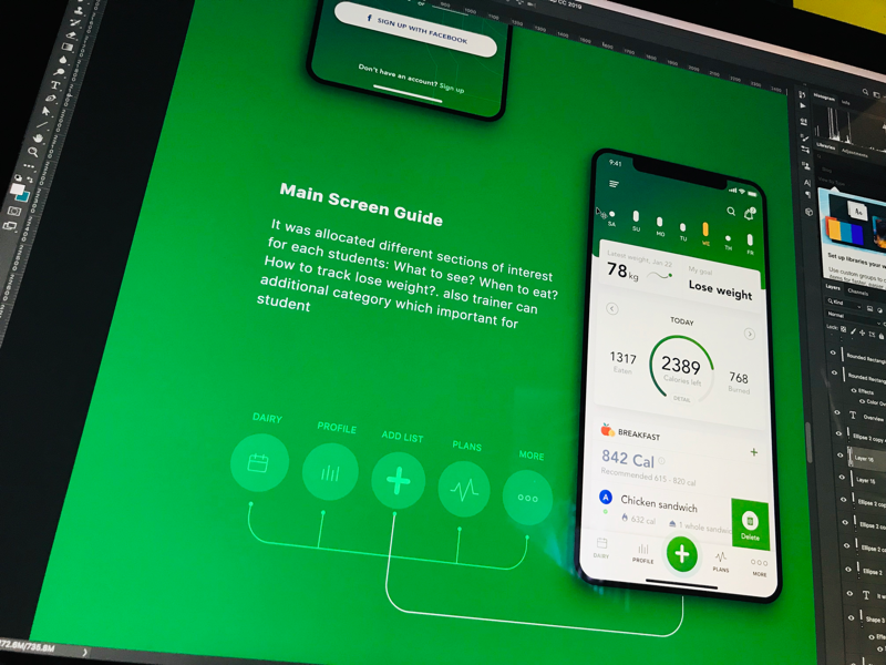 Monitor app - creating case study ios dubai web typography illustration minimal design vector animation website branding mobile dribbble simple ui ux clean photoshop app color