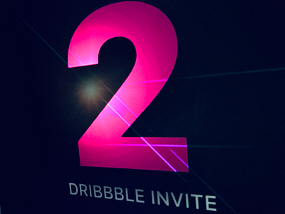 2 Dribbble Invites clean color design dribbble invitation invitations invite photoshop simple