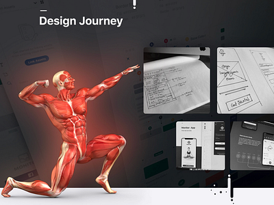 Design journey preview - Monitor fitness app app design dribbble illustration mobile photoshop ui ux