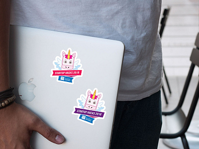 Hackathon Sticker Design app branding design drawing illustration pink print sketch software stationery sticker