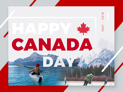 Canada Day 2d canada day design flat design graphic holiday landscape maple mountains nature photography photoshop