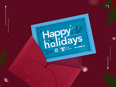 Happy Holidays from TTT Studios! animation christmas conceptual design creative design graphic design holiday card illustration typography video