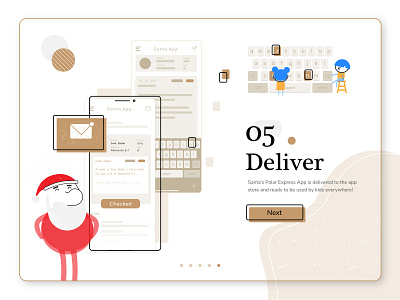 Santa's Polar Express App: Part 5 app christmas concept creative delivery design graphic design holiday holiday design illustration mobile santa ui ux